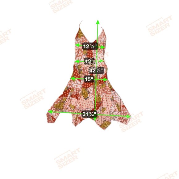 Y2K Fredericks Of Hollywood Floral Asymmetrical Fairy Feminine 70s Vibe Size 4 - Picture 4 of 16